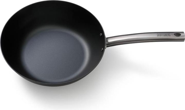 Actual product image Skottsberg Wok carbon steel, 28 cm diameter, stainless steel handle (28 cm, Wok, Carbon steel)
