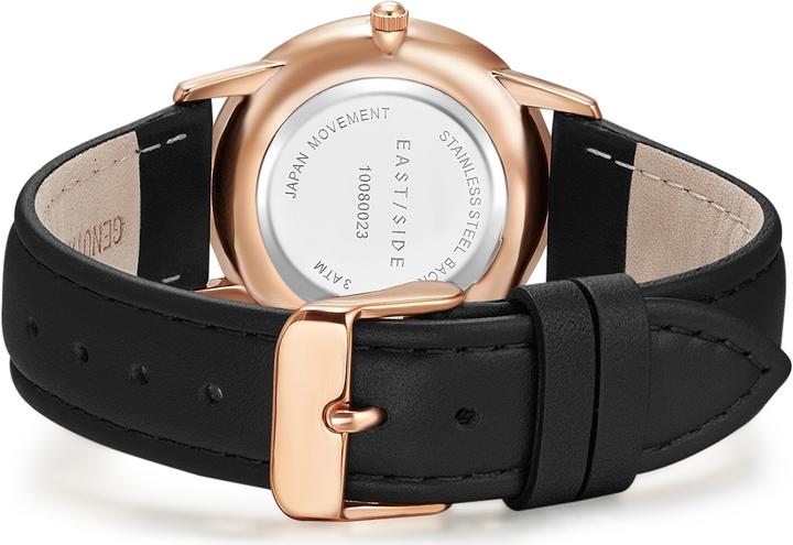 Actual product image Eastside Ladies quartz watch Upper Union genuine leather black - 9762 (Analogue wristwatch, 33 mm)
