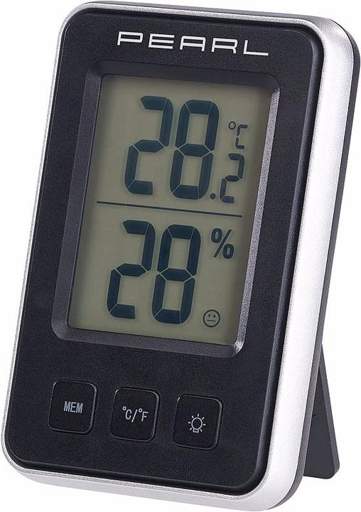 Actual product image Pearl Pack of 2 Digital Thermometer/Hygrometer with Large Backlit LCD