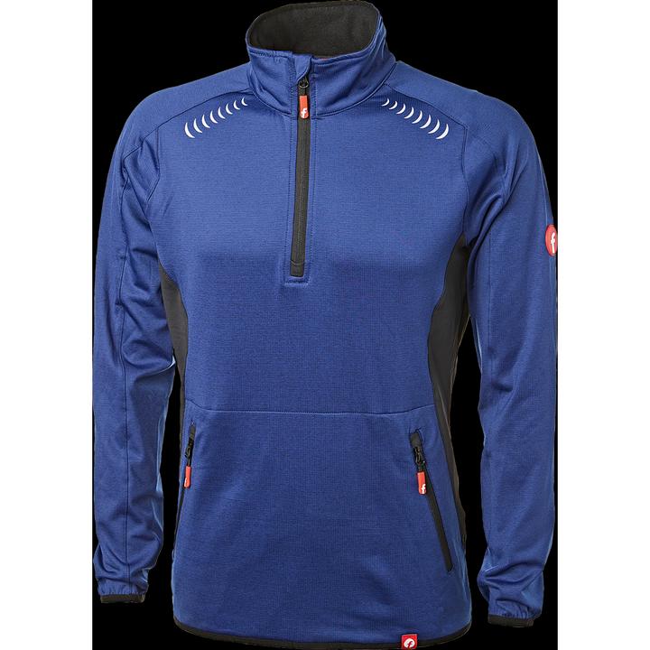 Magni Tech-Fleecepullover kornblau/schwarz meliert Gr. 2XL Fortis Elements (XXL)