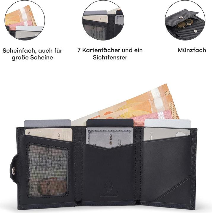 Produktbild Donbolso Slim Wallet mit Münzfach und RFID Schutz