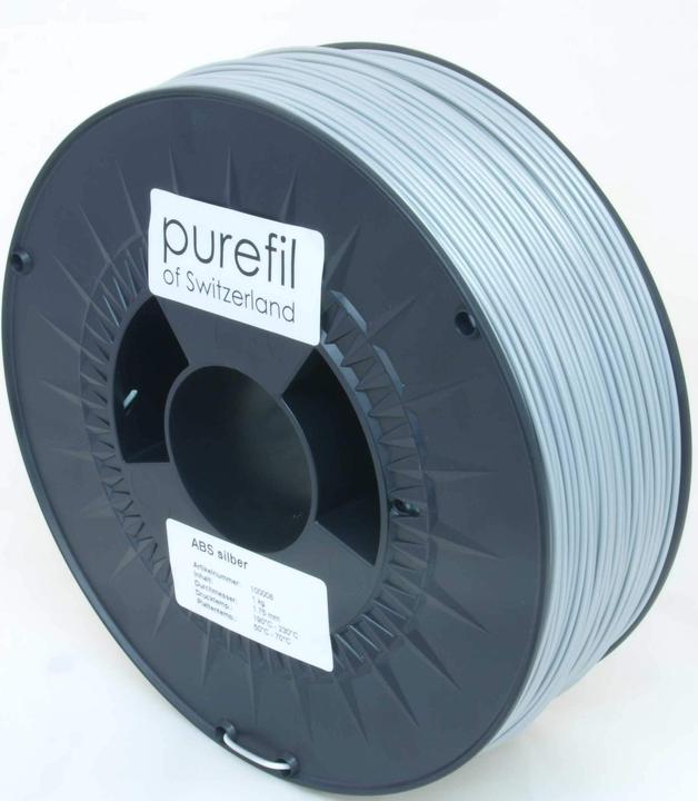 Actual product image Purefil Filament (PETG, 1.75 mm, 1000 g, Silver)