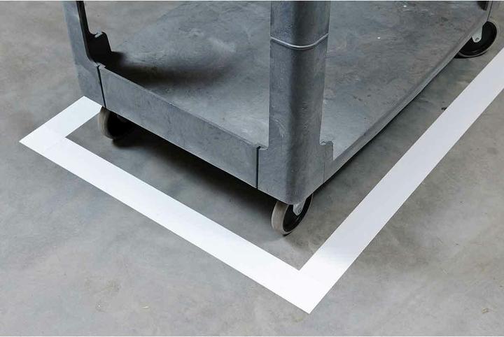 Image du produit Brady B-514, ToughStripe, Rubans de marquage au sol, polyester, blanc, 50,8mm x 30m (104311) (50.80 mm)