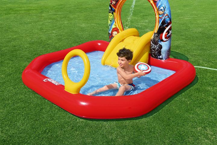 Actual product image Bestway Marvel's Avengers Assemble Kids Inflatable Water Play Center