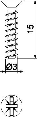 Productafbeelding OBO Bettermann Eenheidsschroef ZA 15-GS-S (50 Schroeven per stuk)
