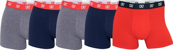 Immagine prodotto CR7 Unterhosen, 5er-Pack Grau/Navy/Rot, XXL (XXL, Confezione da 5 pezzi)