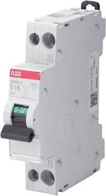 Immagine prodotto ABB SN201 MCB Interruttore automatico miniaturizzato tipo C, polo 1P+N 1A 230V, potere di interruzione