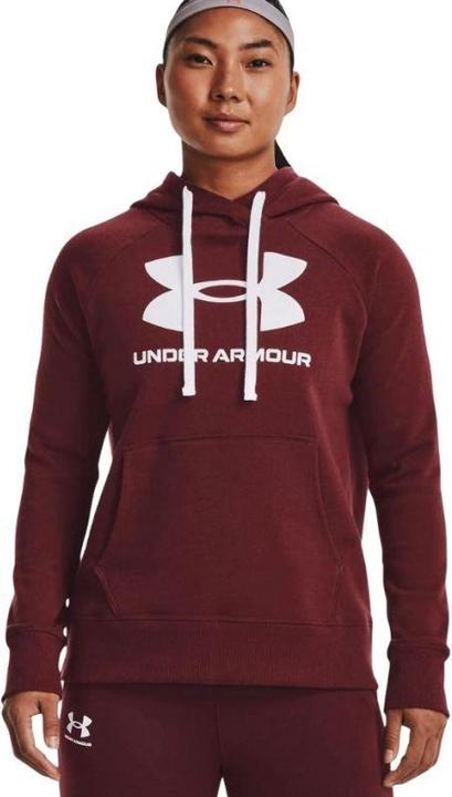 Produktbild Under Armour Damen Rival Fleece Logo Kapuzenpullover Burgund 1356318 690 (XL)