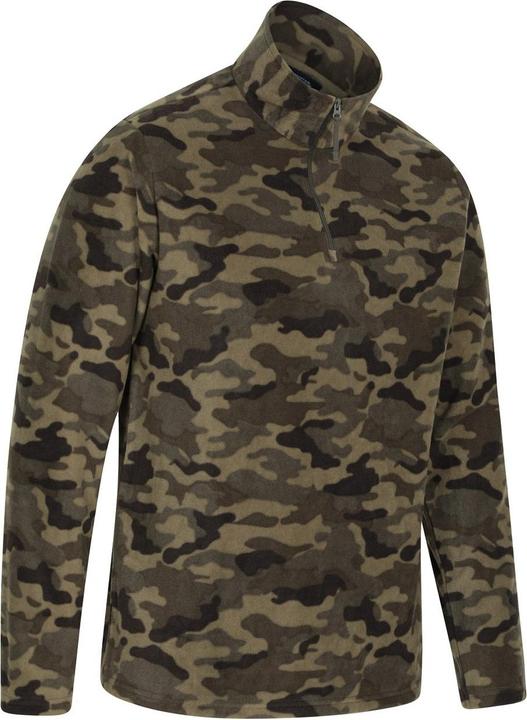 Actual product image Mountain Warehouse Mens Camber II Camo Half Zip Fleece Top (XXL)