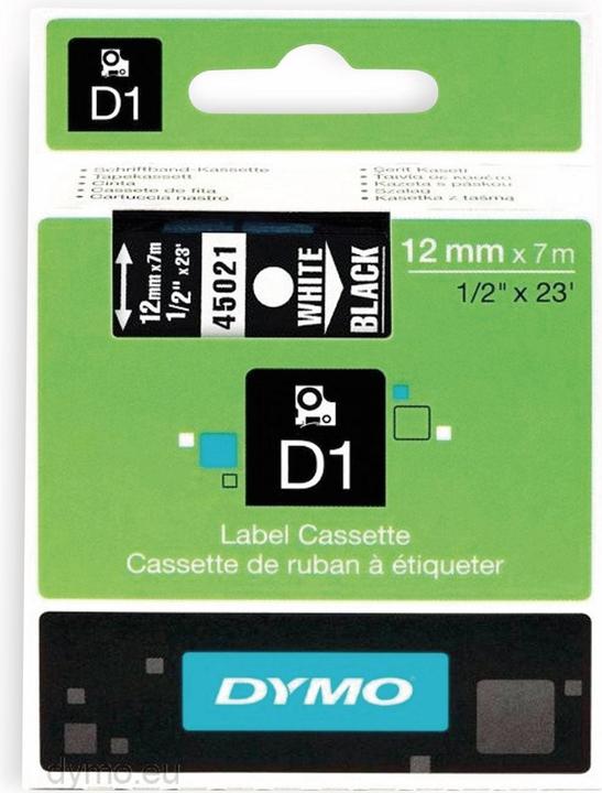 Dymo S0720610 Standardband (1.20 cm, Weiss, Schwarz)