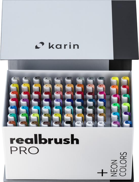 Actual product image Karin Real Brush Pen Pro 0.4mm (Multicoloured, 72 x)