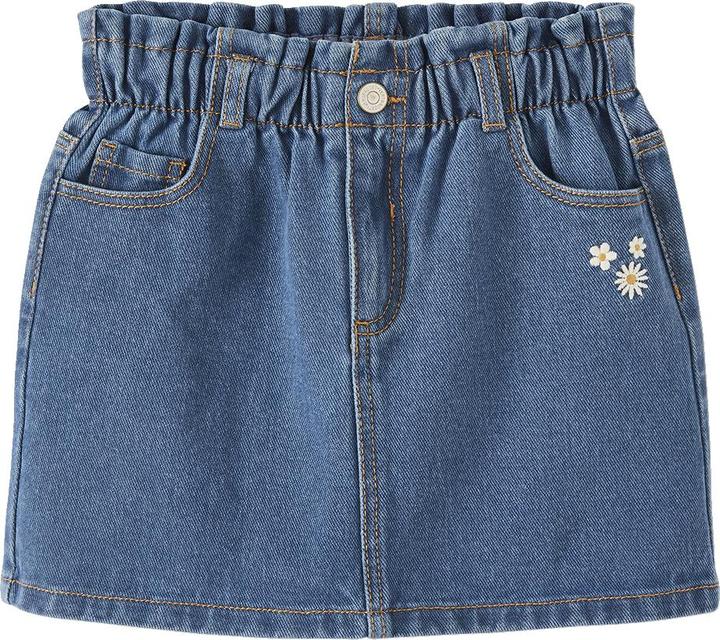 Vertbaudet Mädchen Paperbag-Jeansrock