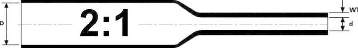 Actual product image HellermannTyton Heat shrink tubing without adhesive S (10 x)