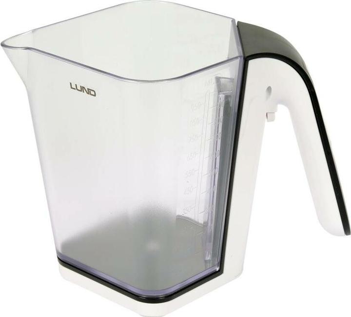 Image du produit Toya Lund Balance de cuisine numérique 68364 - Récipient gradué - Blanc - 2 KG - jusqu'à 1200ML