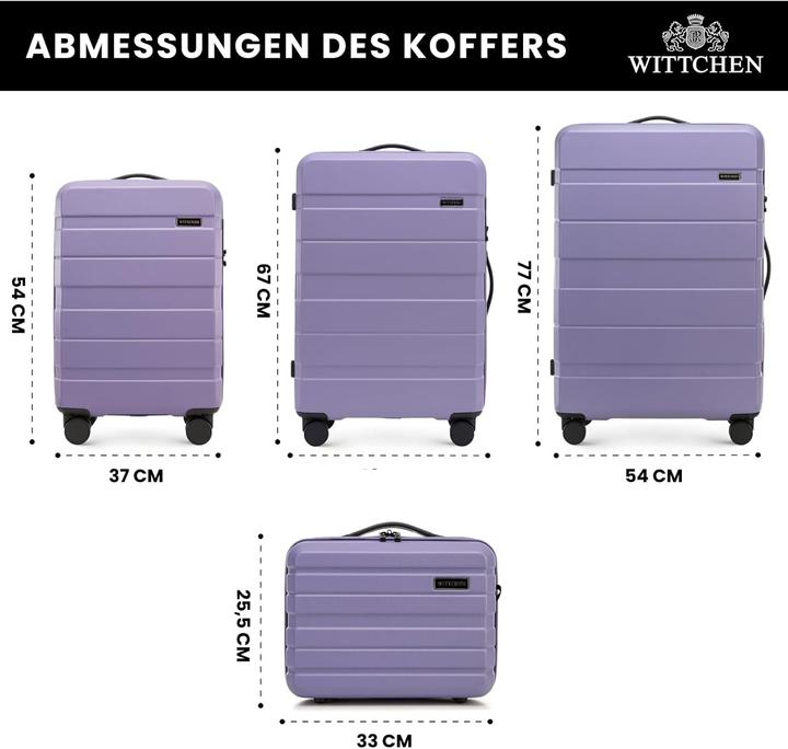Actual product image Wittchen 4-teiliges Koffer-Set (Hand luggage (up to 50 litres), M (50 - 90l), L (90 - 115l))