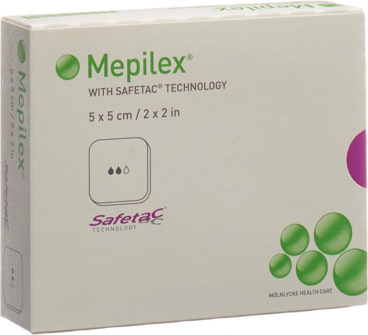 Actual product image Mepilex Schaumverband Safetac 5x5cm Silikon (2 x)