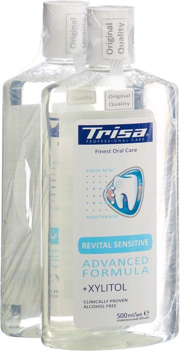 Image du produit Trisa Mundspülung Revital Sensitive DUO (500 ml, Bains de bouche)