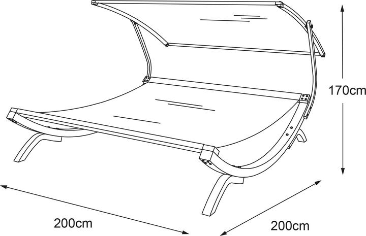 Actual product image Axi Mallorca Double Bed with Parasol Blue (200 cm)