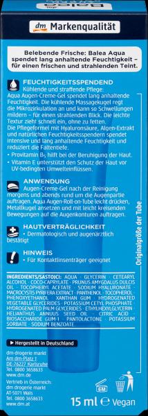 Produktbild dm Balea Aqua Augen Roll-On (Roll-on, 15 ml, Tag + Nacht)