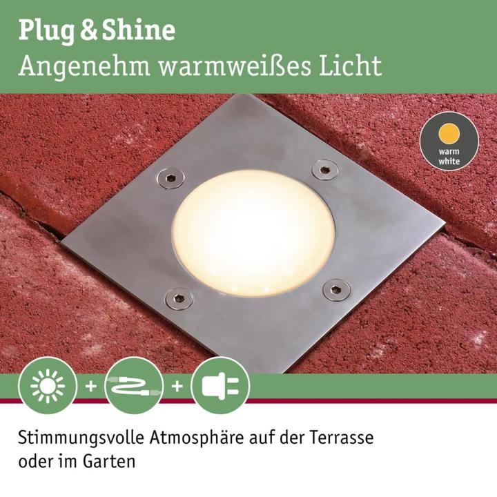 Immagine prodotto Paulmann Luce da incasso a pavimento Plug & Shine (450 lm, IP65)