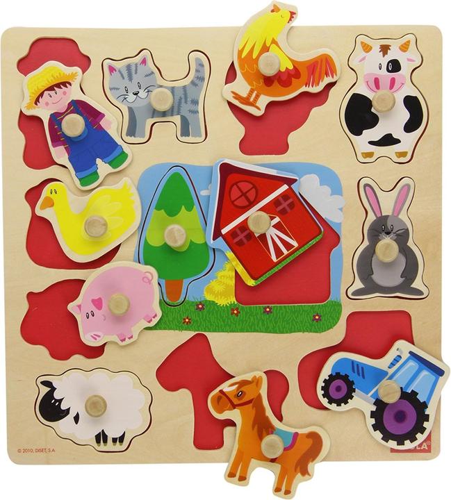 Produktbild Goula Puzzle Silhouette Bauernhof (12 Teile)