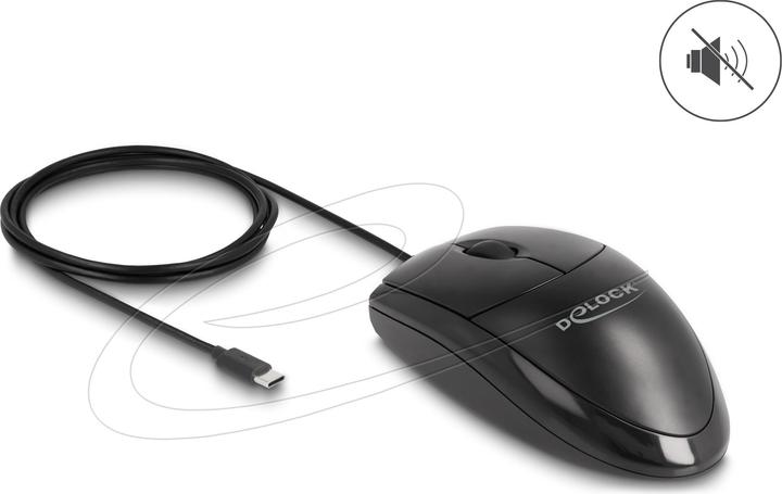 Produktbild Delock Optische USB Type-C Desktop Maus Lautlos (Kabelgebunden)