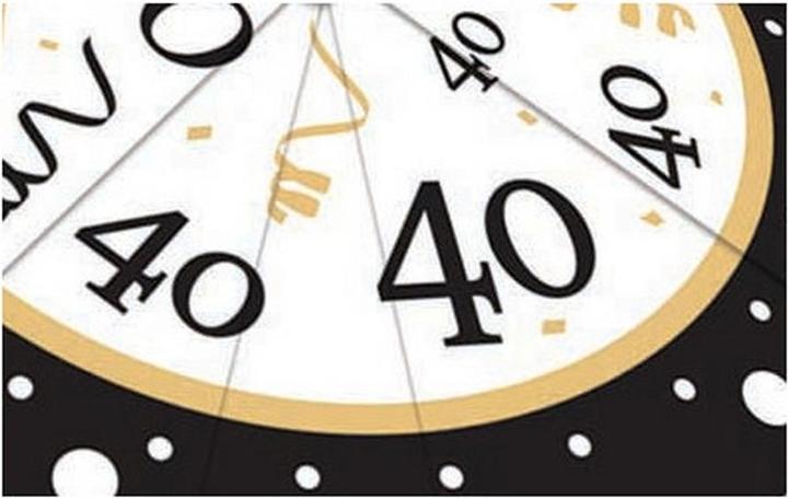 Image du produit Bristol Novelty Parapluie Cocktail 40e anniversaire 12paquet papier bois