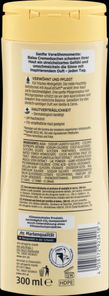 Actual product image dm Balea Cream shower vanilla and coconut (300 ml)