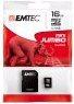 Actual product image Emtec Mini Jumbo Super - Flash memory card (microSDHC/SD adapter included) (16 GB, microSD)