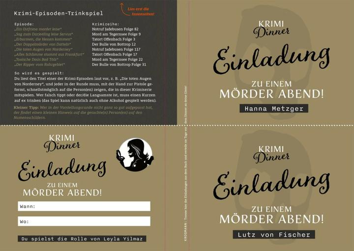 Actual product image Krimi Dinner - Ein mörderisches Casting (German)