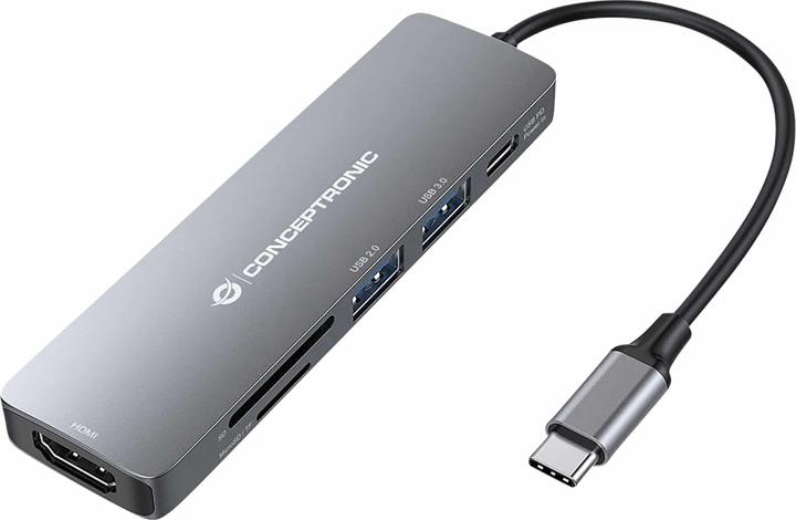 Conceptronic USB C zu (USB-C, 6 Porti)