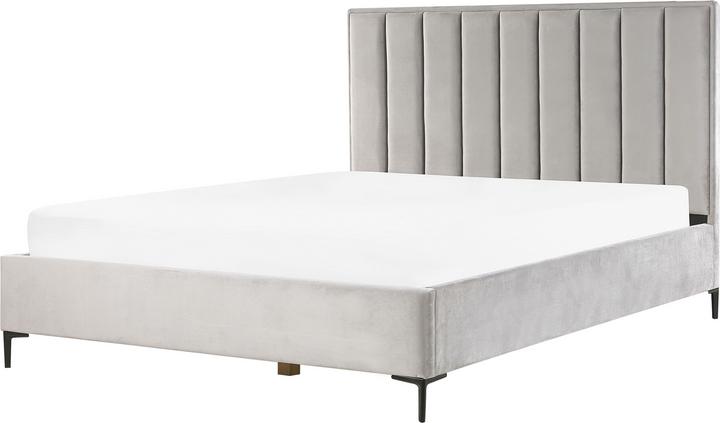 Produktbild Beliani Schlafzimmer komplett Set 3-teilig grau 180 x 200 cm SEZANNE (180 x 200 cm)