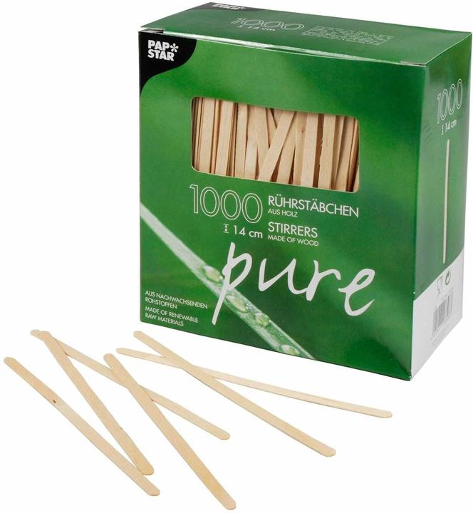 Image du produit Papstar agitateurs en bois pur 14cm (1000 x)