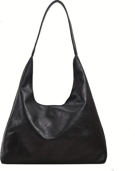 Actual product image Only-Bags.Store Vintage solid colour hobo bag, lightweight casual shoulder bag with insert bag for everyday use