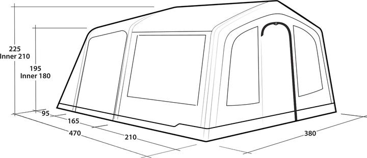 Produktbild Outwell Michigan 4 Air (Tunnelzelt, 28.80 kg, 4 Personen)