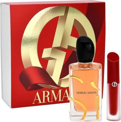 Actual product image Giorgio Armani Si Intense 100ml Eau de Parfum & Lip Maestro Satin 12 4ml (Eau de parfum, 100 ml)