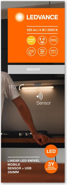 Actual product image Ledvance Linear LED Swivel Mobile Sensor (300 lm)