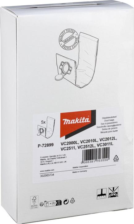 Produktbild Makita Filtersack L (5 x)