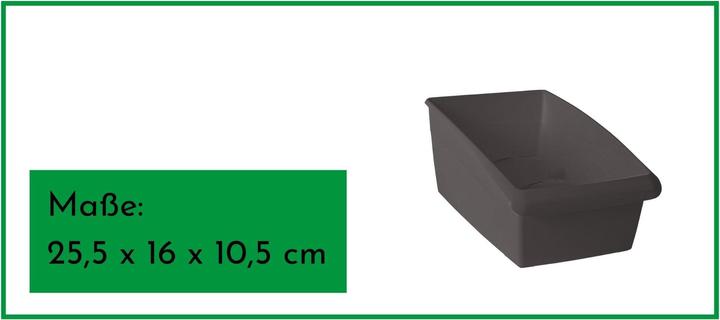 Image du produit Novaliv Lot de 2 rangements pour cosmétiques Grand tiroir de rangement Salle de bain - 25 x 16 cm ANTHRAZIT (25 x 16 cm)