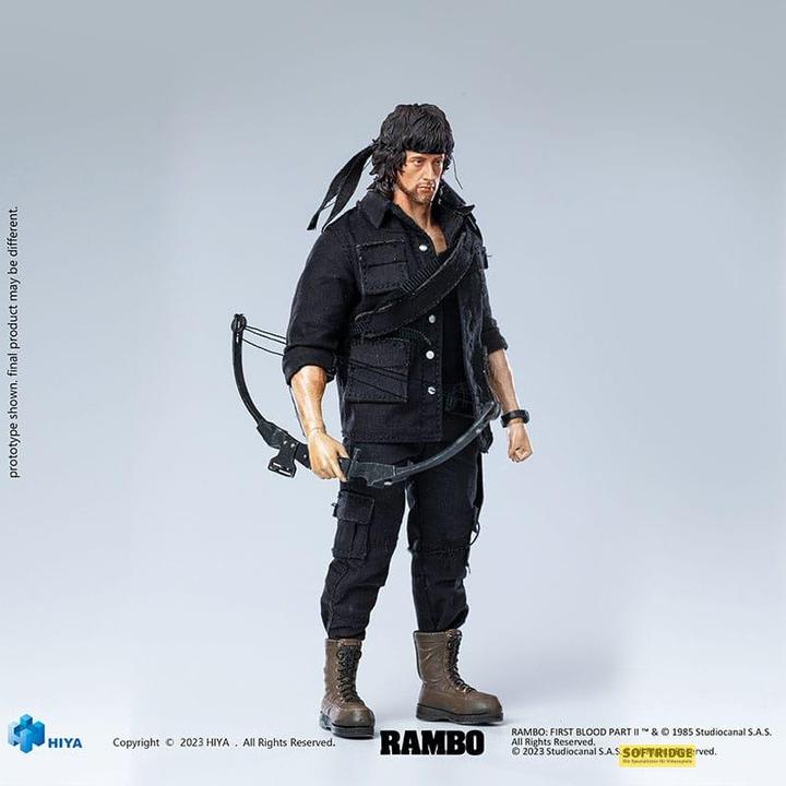 Image du produit Hiya Toys Rambo figurine 1/12 Exquisite Super Series First Blood II John Rambo 16 cm