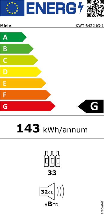 Energy Label Miele KWT 6422 iG-1