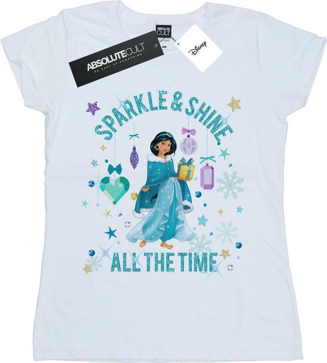 Actual product image Disney Womens/Ladies Princess Jasmine Sparkle And Shine Cotton T-Shirt (S)
