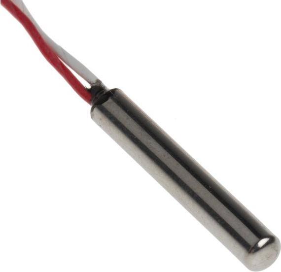 Actual product image Rs Pro Pt1000 test probe resistance thermometer stainless steel Ø 4mm x 25mm, -50°C  +200°C, 1m cable
