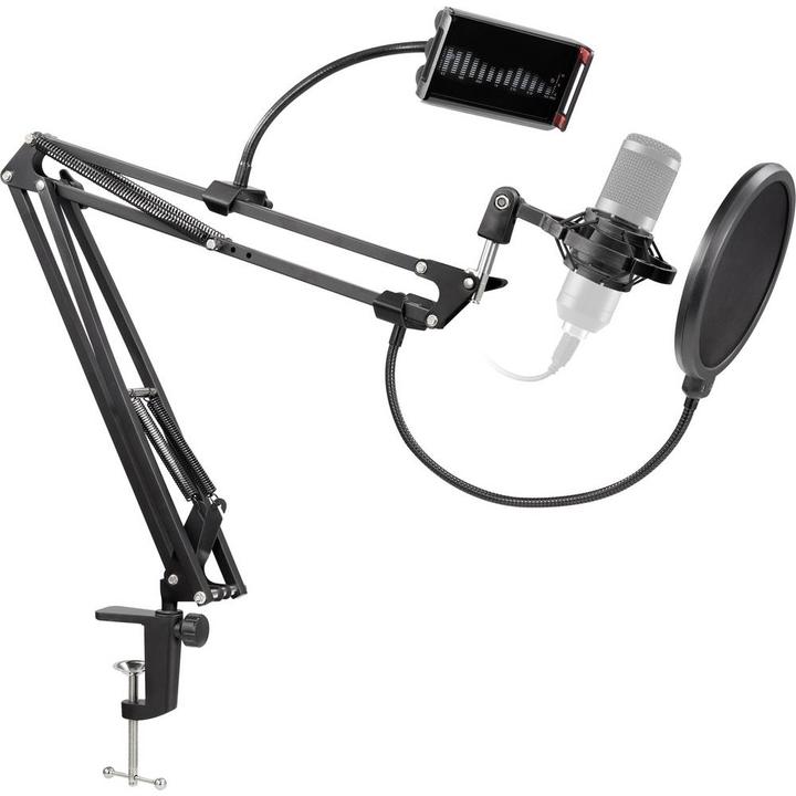 Renkforce Microphone stand, pop filter and phone holder
