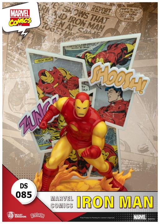 Actual product image Beast Kingdom Marvel Comics diorama PVC D-Stage Iron Man 16 cm