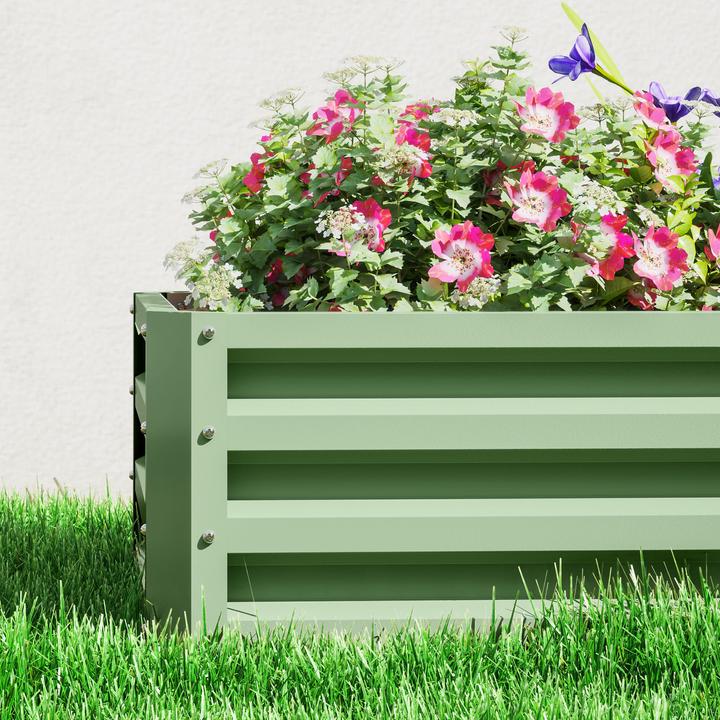 Actual product image Outsunny Hochbeet Verzinkter Stahl Grün