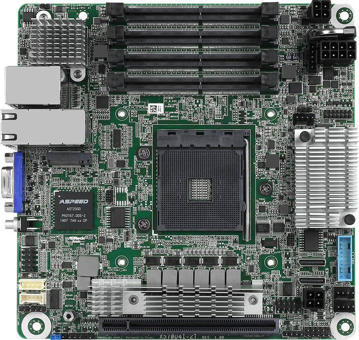 AsRock X570D4I-2T Server/Workstation Moederbord Socket AM4 mini ITX AMD X570 (AM4, AMD X570, Mini-ITX)