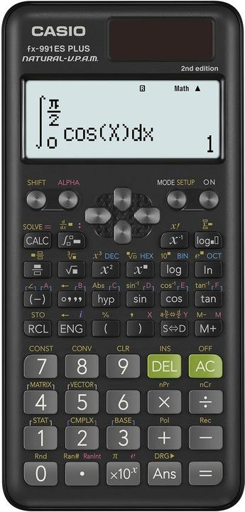 Casio FX991ES Plus 2nd edition (Solar cells, Batteries)