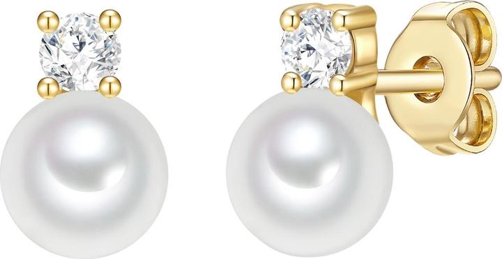 Immagine prodotto Trilani Donna Argento 925 Cubic Zirconia Perla d'acqua dolce coltivata Oro giallo - 31550 (Argento)