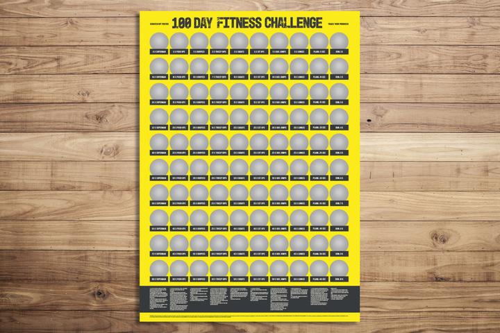 Image du produit Out of the blue Défi 100 jours de remise en forme Poster à gratter